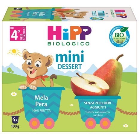 HIPP BIO FRUTTA GRAT.MEL/PERA 4X
