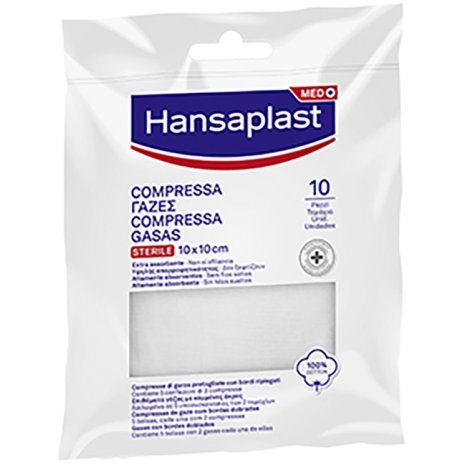 GARZA HANSAPLAST 10X10CM 10PZ GARZA HANSAPLAST 10X10CM 10PZ