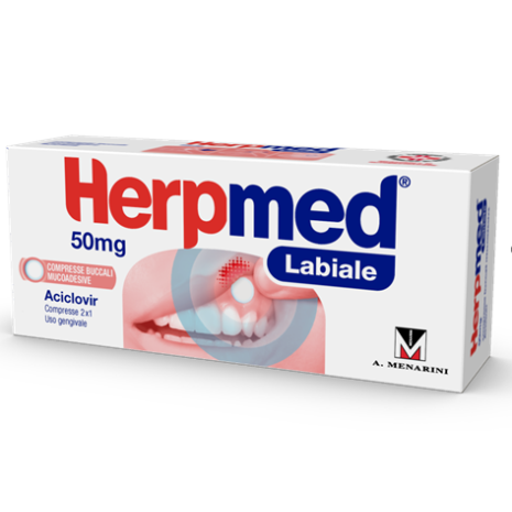 Herpmed Labiale*2cpr Bucc 50mg